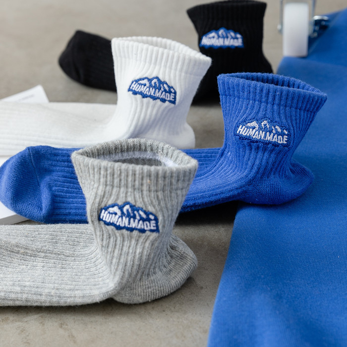 3 Pairs Men Embroidered Athletic Cotton Socks Test Sample